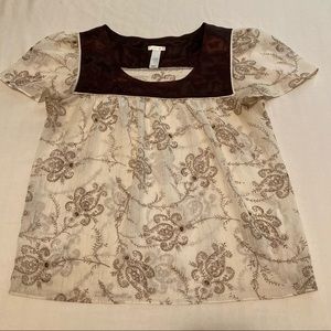 Paisley Metallic OLD NAVY Dress Babydoll Shirt